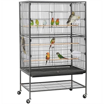 Yaheetech 52-inch Wrought Steel Large Flight King Bird Cage for Cockatiels and Parrots
