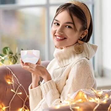 Ceramic Coffee Mug Set with Sunflower Coaster Gift