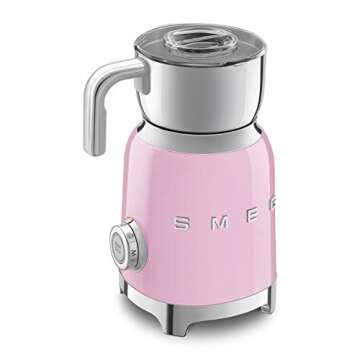 Smeg 50's Retro Style Aesthetic Milk Frother (Pink)