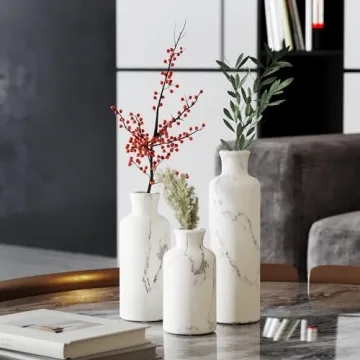 Chic White Vase Set for Versatile Home Decor