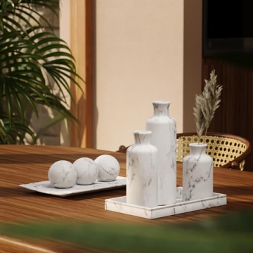 Chic White Vase Set for Versatile Home Decor