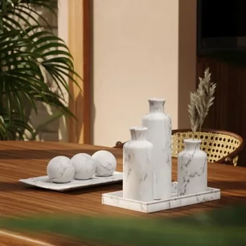 Chic White Vase Set for Versatile Home Decor