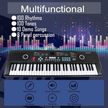 61 Keys Electric Piano with Teaching Mode & Accessories