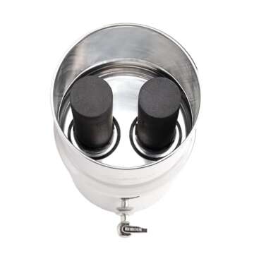 Compact. Boroux Gravity-Fed Countertop Stainless Steel Water Filter System | 1.8 Gallons with 2 Authentic Black Foundation. Filters