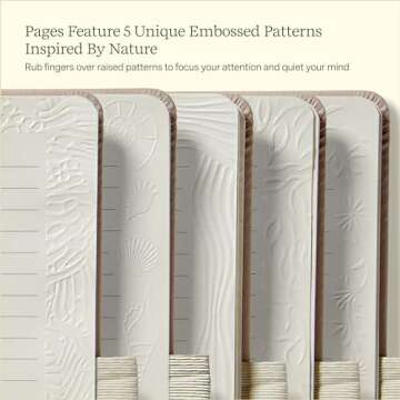 Lifelines Sensory Journal, Assorted 3-Pack Bundle - Fidget Ruled Notebook Journal with Interactive Tactile Cover & Embossed Patterns - 160 Page, Soft Cover Book Writing Journal