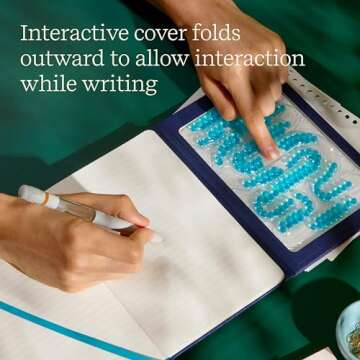 Lifelines Sensory Journal, Assorted 3-Pack Bundle - Fidget Ruled Notebook Journal with Interactive Tactile Cover & Embossed Patterns - 160 Page, Soft Cover Book Writing Journal