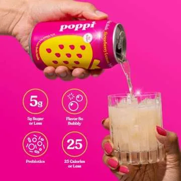 Poppi Sparkling Prebiotic Soda – Bulk 72-Pack Delights