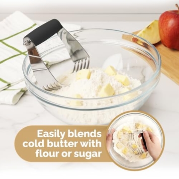 Zulay Kitchen Dough Blender - Heavy Duty Pastry Cutter
