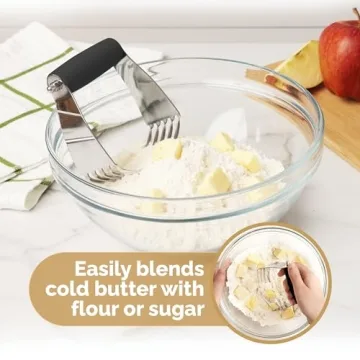Zulay Kitchen Dough Blender - Heavy Duty Pastry Cutter