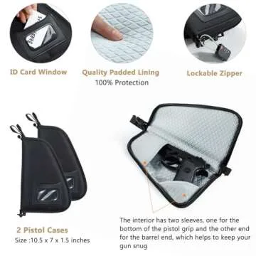 VIGEGARI Large Pistol Range Bag Shooting - Tactical Gun Range Bag with Pistol Cases, Gun Bags for Handguns, Gun Bag for Men, Ammo Bag, Gun Carrying Duffle Bag for Gun Accessories