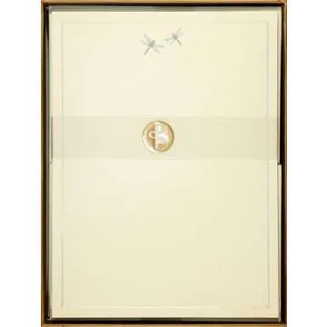 Elegant Blue Dragonfly Stationery Set with Envelopes