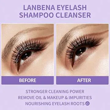 LANBENA Eyelash Cleansing Kit for Sensitive Skin 100ml
