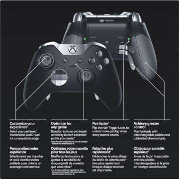 Microsoft Bluetooth Elite Series 2 Controller - Starter Bundle for Xbox One