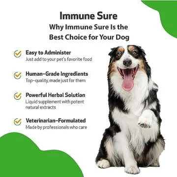Pet Wellbeing Immune Sure for Dogs - Supports Normal Immune Defenses, Gut Flora Balance, Andrographis, Echinacea, Vitamin C, Zinc - Veterinarian-Formulated Herbal Supplement 2 oz (59 ml)
