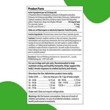 Pet Wellbeing Immune Sure for Dogs - Supports Normal Immune Defenses, Gut Flora Balance, Andrographis, Echinacea, Vitamin C, Zinc - Veterinarian-Formulated Herbal Supplement 2 oz (59 ml)