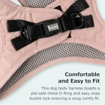 FuzzYard Step-In Dog Harness Stylish Soft Blush
