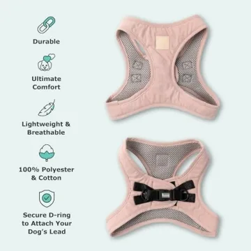 FuzzYard Step-In Dog Harness Stylish Soft Blush