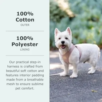 FuzzYard Step-In Dog Harness Stylish Soft Blush