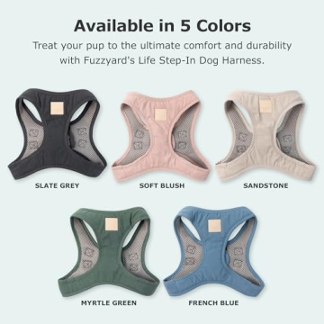 FuzzYard Step-In Dog Harness Stylish Soft Blush
