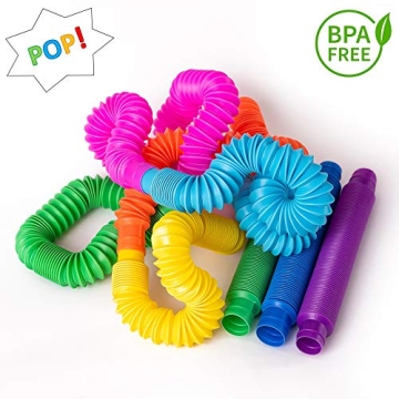 Nutty Toys Pop Tubes Fun Sensory Toy for Kids 3 and Up