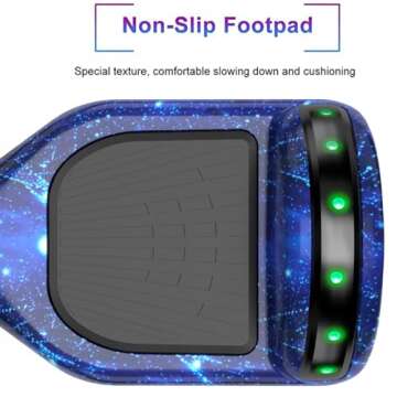 SISIGAD Hoverboard for Kids Ages 6-12, with Built-in Bluetooth Speaker and 6.5" Colorful Lights Wheels, Safety Certified Self Balancing Scooter Gift for Kids