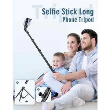 85" Phone Tripod for iPhones Androids with Remote