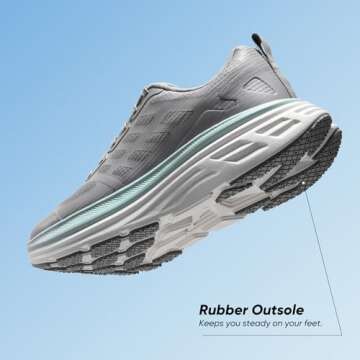 NORTIV 8 Women's Walking Shoes Cushion Running Tennis Shoes ActiveFloat Non-Slip Comfortable Breathable Workout Gym Sports Athletic Fashion Sneakers,Size 9.5,Grey,SNWS245W