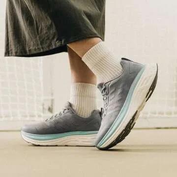 NORTIV 8 Women's Walking Shoes Cushion Running Tennis Shoes ActiveFloat Non-Slip Comfortable Breathable Workout Gym Sports Athletic Fashion Sneakers,Size 9.5,Grey,SNWS245W