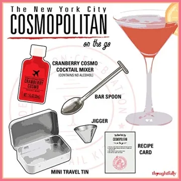 Thoughtfully Cocktail Kit Travel Tin - Cranberry Cosmo Mix