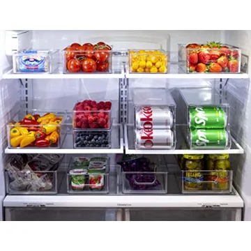 Munfix 16-Piece Organizer Bins Stackable for Storage Solutions