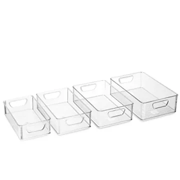 Munfix 16-Piece Organizer Bins Stackable for Storage Solutions