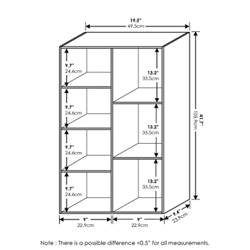 Furinno 7-Cube Reversible Open Shelf for Stylish Storage