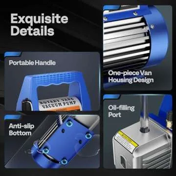 VIVOHOME Efficient Vacuum Pump & Manifold Gauge Kit