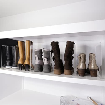 Bee Neat Closet Organization with Acrylic Clear Shelf Dividers - Effortlessly Keep Clothes, Towels, ...