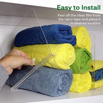 Bee Neat Acrylic Shelf Dividers for Closet Organization