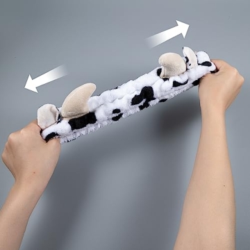 Miroksh Cow Print Face Wash Headband & Wristbands
