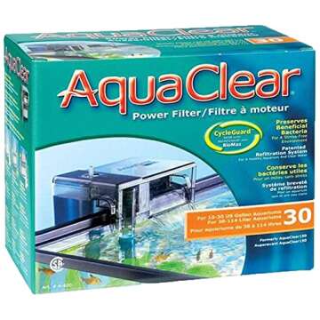 AquaClear 30 Power Filter, Fish Tank Filter for 10- to 30-Gallon Aquariums