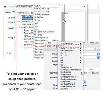 Soligt Self-Sealing, Printable Seed Packet Envelopes - 100 Counts, 3" x 4.5", Small Resealable Paper Envelopes for Seeds Saving