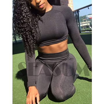 Stylish SEASUM Women's Workout Crop Top for Active Wear