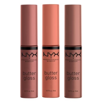 NYX Professional Makeup Butter Gloss Trio Set - Sugar High, Spiked Toffee, Butterscotch