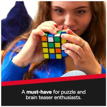 Rubik’s Cube, The Official 4x4 Rubik's Cube Classic Color-Matching Puzzle, Twisting Fidget Toy, Challenging Brain Teaser & Sensory Puzzle, Easter Basket Stuffers, for Ages 8 & Up