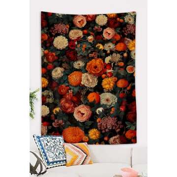 SAOLUIS Floral Tapestry - Vintage Floral Wall Hanging