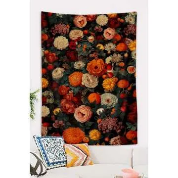 SAOLUIS Floral Tapestry - Vintage Floral Wall Hanging