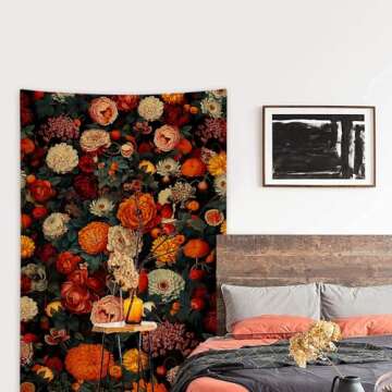 SAOLUIS Floral Tapestry - Vintage Floral Wall Hanging