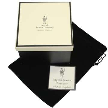 English Pewter Company 11oz Old Fashioned Whiskey Rocks Glass With Monogram Initial - Unique Gifts For Men - Personalized Gifts With Your Choice of Initial (K) MON111