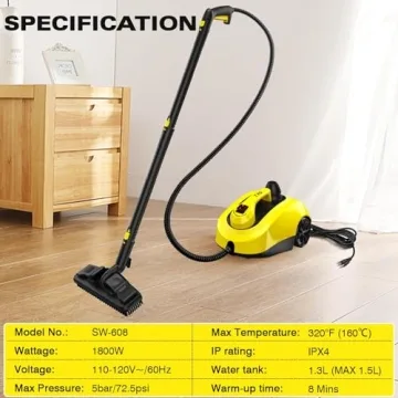 TVD Heavy Duty Steam Cleaner 28 Accessories Eco-Friendly