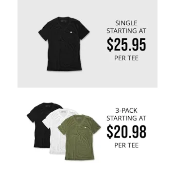 INTO THE AM V Neck T-Shirts for Men 3 Pack Comfort