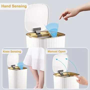 Elegant Motion Sensor Trash Can - ELPHECO 3.5 Gallon Design