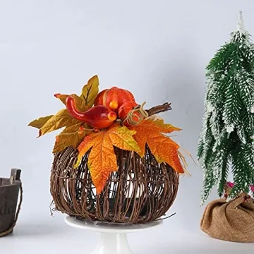 CIR OASES 8Inch Pumpkin Lantern for Thanksgiving & Halloween