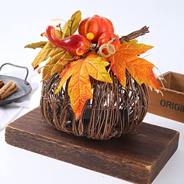 CIR OASES 8Inch Pumpkin Lantern for Thanksgiving & Halloween
